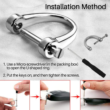 2 Pack Key Chain, Heavy Duty Car Key Chain Ring