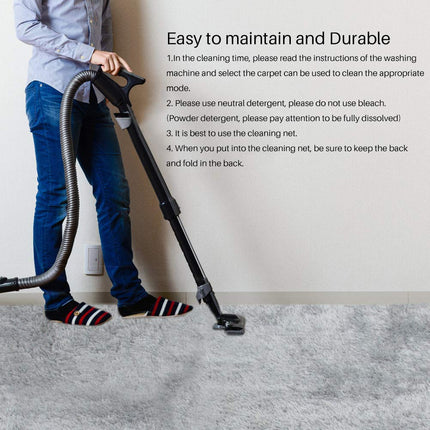 Area Rugs, Home Decor Super Soft Touch Feeling Indoor Modern Shaggy Fluffy Carpet Anti-Skid Area Rug Comfortable Memory Foam Padding for Living Room Bedroom Grey