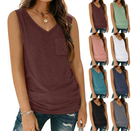 Womens Summer Square Neck Sleeveless Tank Tops Sexy Ribbed Tanks