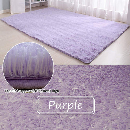 Area Rugs, Home Decor Super Soft Touch Feeling Indoor Modern Shaggy Fluffy Carpet Anti-Skid Area Rug Comfortable Memory Foam Padding for Living Room Bedroom Grey