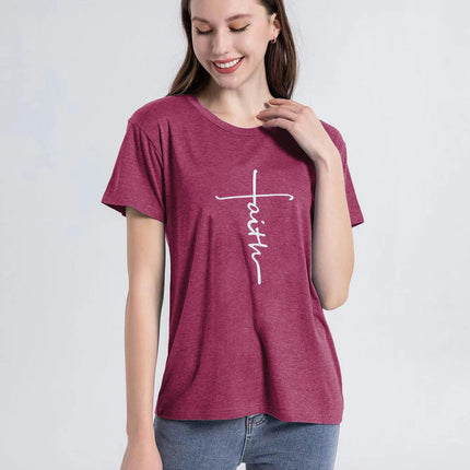 Womens Summer T Shirts Loose Fit Crewneck Short Sleeve Tops Casual Blouse Basic Tee