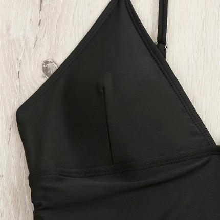 Women's One Piece Swimsuits Tummy Control Bathing Suits V Neck Ruched Slimming Swimwear