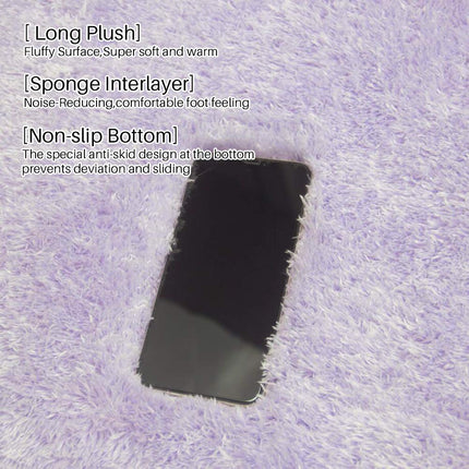 Area Rugs, Home Decor Super Soft Touch Feeling Indoor Modern Shaggy Fluffy Carpet Anti-Skid Area Rug Comfortable Memory Foam Padding for Living Room Bedroom Grey