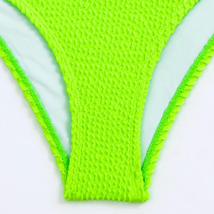 Women's O-Ring Cutout One Shoulder One Piece Swimsuit High Cut Bathing Suit