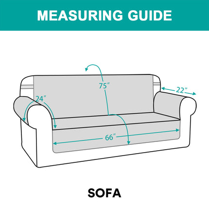 Reversible Sofa Slipcover Furniture Protector Water Resistant 2 Inch Wide Elastic Straps Sofa Cover Couch Covers for Pets Kids