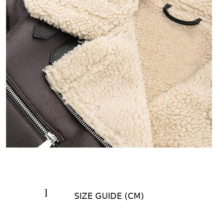 Brown faux leather shearling moto jacket image 8