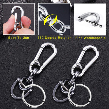 2 Pack Key Chain, Heavy Duty Car Key Chain Ring