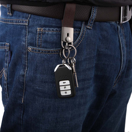 Key Chain for Keys,Car Key Rings & Leather Key Holder for Belt &Key Case& Waist KE-03(Brown)[ 100% Guaranteed Genuine Leather ]