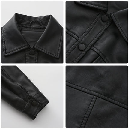 Women's plus size cropped faux leather jacket original supplier photo 24