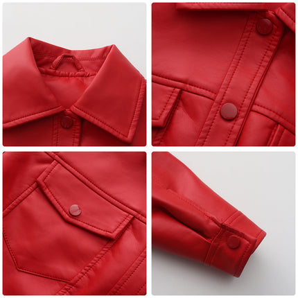 Women's plus size cropped faux leather jacket original supplier photo 25