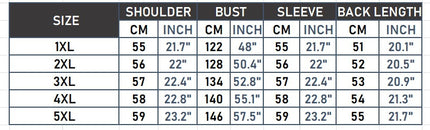 Women's cropped faux leather plus size jacket garment measurement chart, 1XL to 5XL, cm and inches