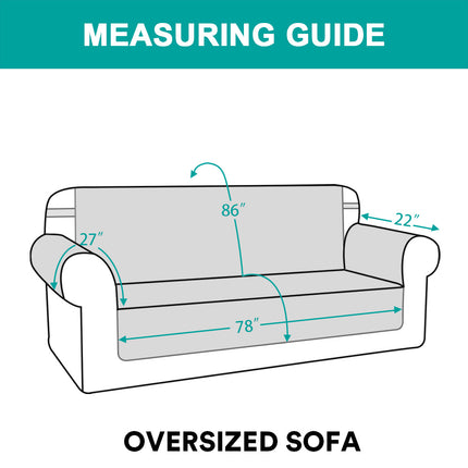Reversible Sofa Slipcover Furniture Protector Water Resistant 2 Inch Wide Elastic Straps Sofa Cover Couch Covers for Pets Kids