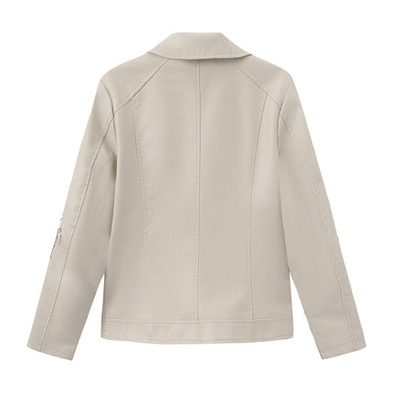 Women's floral embroidered faux leather jacket – original detail photo 08
