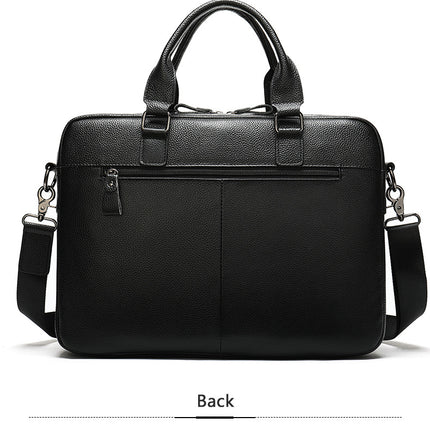 Genuine Leather Briefcases for Men Messenger Computer Bag Retro Waterproof Handbag