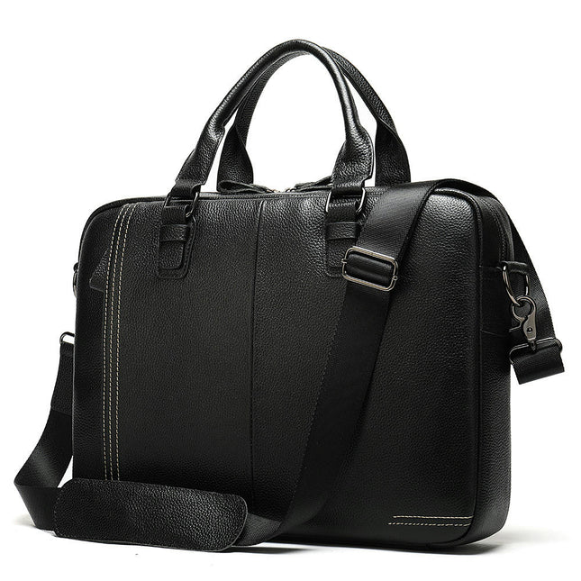 Genuine Leather Briefcases for Men Messenger Computer Bag Retro Waterproof Handbag