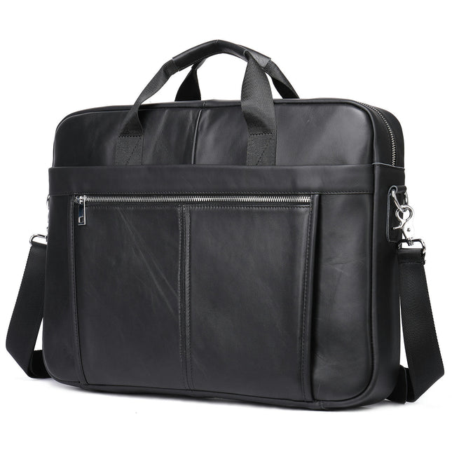 Men's Genuine Leather Briefcase Laptop Case Business Travel Work Shoulder Bag