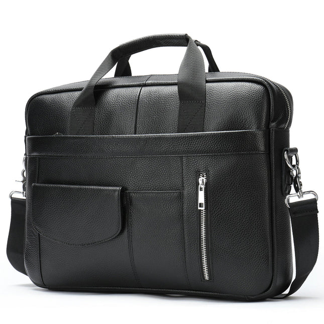 Men's Vintage Genuine Leather Briefcase Handbag Laptop Messenger Bag