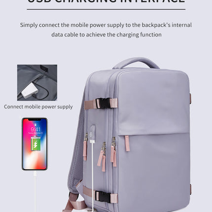 Backpack Women's Luggage Bag Casual School Bag Multi-functional Computer Backpack