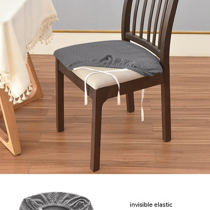 1 Pack stretch knitted jacquard fabric seat cover home hotel chair leisure chair strap seat cover with Tape