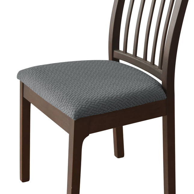 1 Pack stretch knitted jacquard fabric seat cover home hotel chair leisure chair strap seat cover with Tape