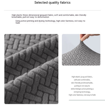 1 Pack stretch knitted jacquard fabric seat cover home hotel chair leisure chair strap seat cover with Tape