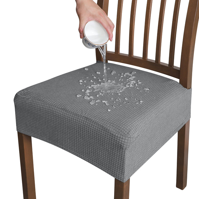 1 Pack flap hotel household backless dining chair seat cushion cover jacquard elastic waterproof Velcro chair cover
