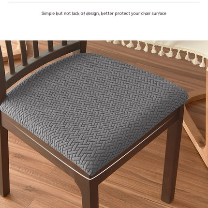 1 Pack stretch knitted jacquard fabric seat cover home hotel chair leisure chair strap seat cover with Tape