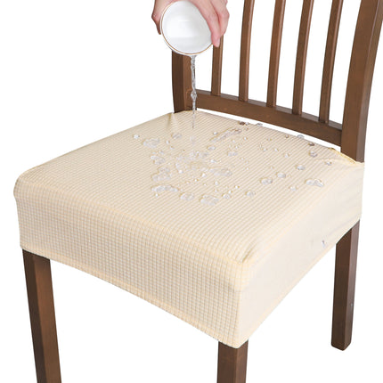 1 Pack flap hotel household backless dining chair seat cushion cover jacquard elastic waterproof Velcro chair cover