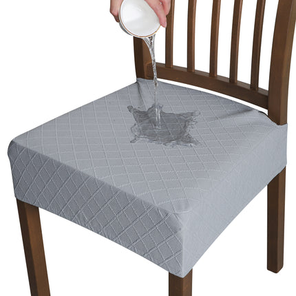1 Pack flap hotel household backless dining chair seat cushion cover jacquard elastic waterproof Velcro chair cover