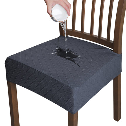 1 Pack flap hotel household backless dining chair seat cushion cover jacquard elastic waterproof Velcro chair cover