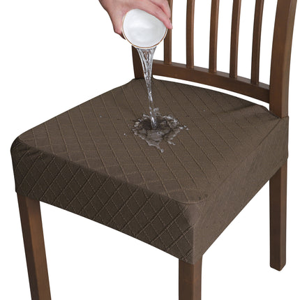 1 Pack flap hotel household backless dining chair seat cushion cover jacquard elastic waterproof Velcro chair cover