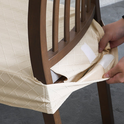 1 Pack flap hotel household backless dining chair seat cushion cover jacquard elastic waterproof Velcro chair cover