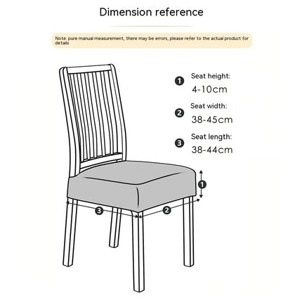 1 Pack flap hotel household backless dining chair seat cushion cover jacquard elastic waterproof Velcro chair cover