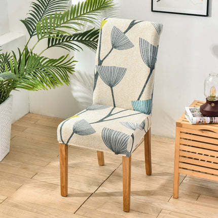 1 Piece High Stretch Floral Chair Back Cover Home Hotel Restaurant Removable Washable Chair Back Cover