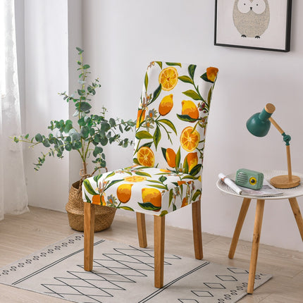 1 Piece High Stretch Floral Chair Back Cover Home Hotel Restaurant Removable Washable Chair Back Cover