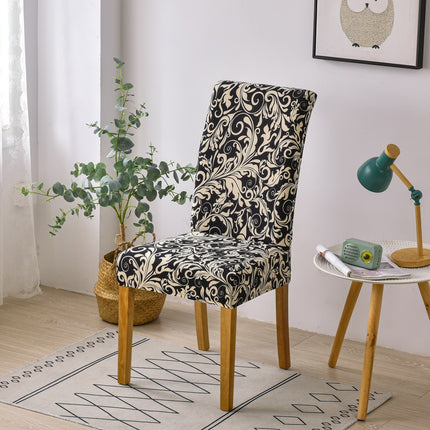 1 Piece High Stretch Floral Chair Back Cover Home Hotel Restaurant Removable Washable Chair Back Cover