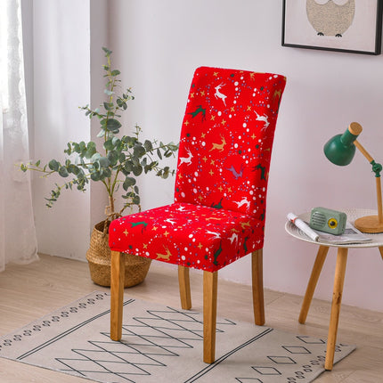 1 Piece High Stretch Floral Chair Back Cover Home Hotel Restaurant Removable Washable Chair Back Cover