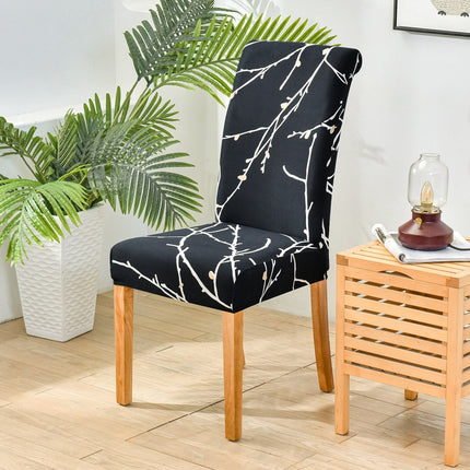 1 Piece High Stretch Floral Chair Back Cover Home Hotel Restaurant Removable Washable Chair Back Cover