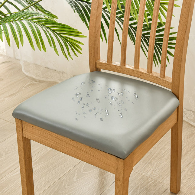 1pcs PU Waterproof Leather Square Cushion Set Chair Cover Chair Seat Cover Chair Cover Removable-E