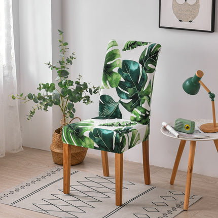 1 Piece High Stretch Floral Chair Back Cover Home Hotel Restaurant Removable Washable Chair Back Cover