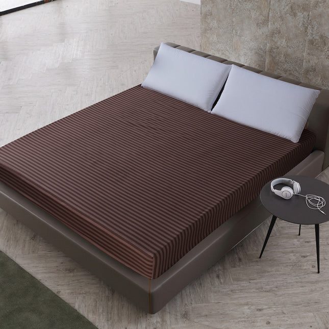 Queen Size Printed Deep Pocket Mattress Sheet Soft Comfortable Fitted Sheet Microfiber Waterproof Wrinkle Bed Sheet-B