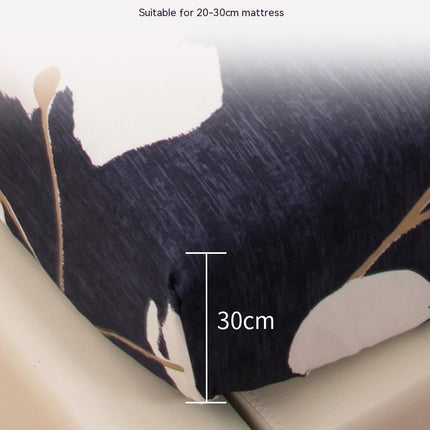 Queen Size Printed Deep Pocket Mattress Sheet Soft Comfortable Fitted Sheet Microfiber Waterproof Wrinkle Bed Sheet-B