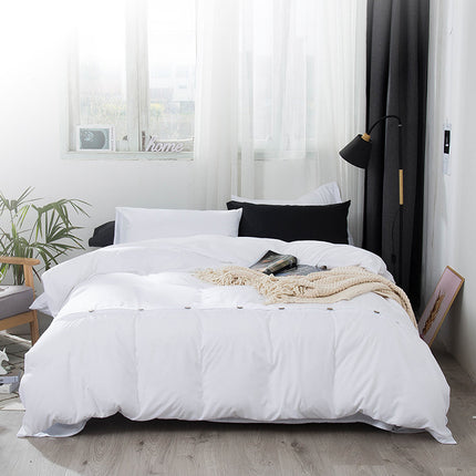 Button Closure Duvet Cover Set-Duvet Cover with Buttons-Microfiber Soft Bedding Comforter Cover (1 Rust Duvet Cover,1 Sheet,2 Pillowcase)
