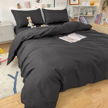 Washed Cotton Comforter Cover Bedding Set-Duvet Cover Bedding Set  1 Duvet Cover +1 Bed Sheet With 2 Pillowcases Bedding Set