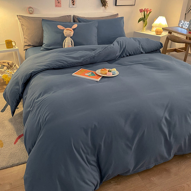Washed Cotton Comforter Cover Bedding Set-Duvet Cover Bedding Set  1 Duvet Cover +1 Bed Sheet With 2 Pillowcases Bedding Set
