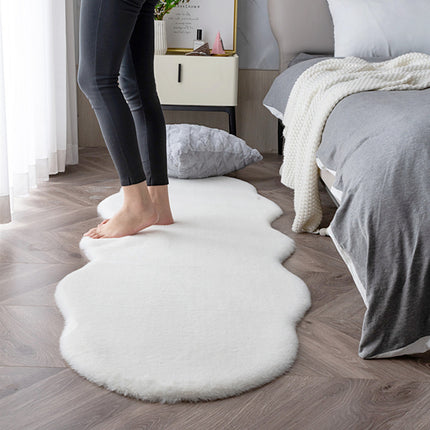Faux Rabbit Fur Area Rugs for Living Room Couch Pad Fuzzy Area Rug Fluffy Bedside Carpet Mat for Bedroom Floor Sofa Living Room Rugs