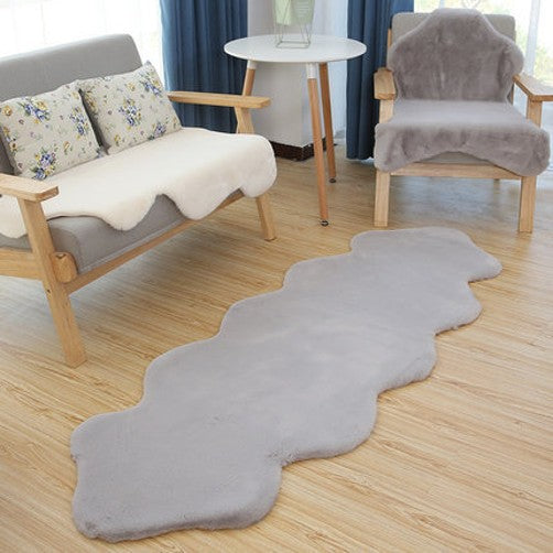 Faux Rabbit Fur Area Rugs for Living Room Couch Pad Fuzzy Area Rug Fluffy Bedside Carpet Mat for Bedroom Floor Sofa Living Room Rugs