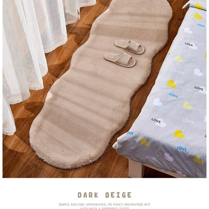 Faux Rabbit Fur Area Rugs for Living Room Couch Pad Fuzzy Area Rug Fluffy Bedside Carpet Mat for Bedroom Floor Sofa Living Room Rugs
