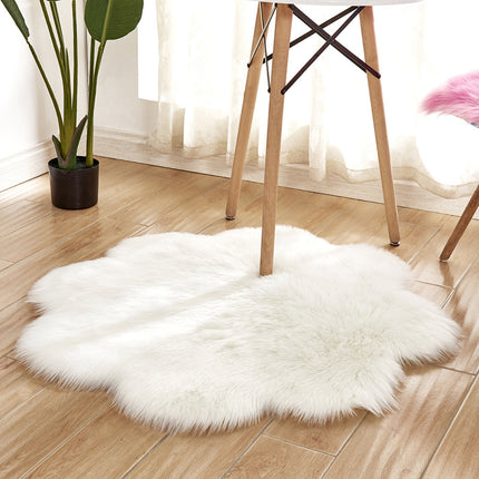 Artificial Wool Rugs for Bedroom Soft Faux Sheepskin Chair Covers Seat Cushions Soft Fluffy Shaggy Rugs Luxury Home Decor