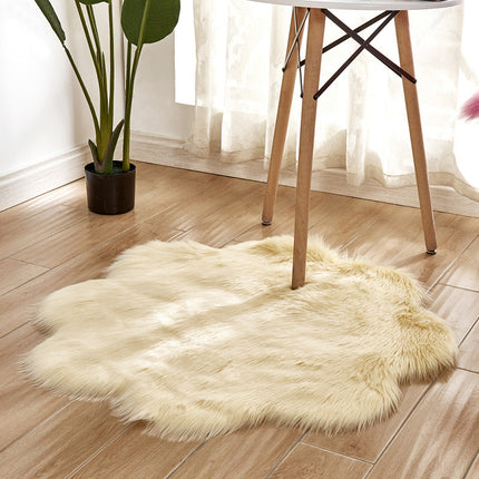 Artificial Wool Rugs for Bedroom Soft Faux Sheepskin Chair Covers Seat Cushions Soft Fluffy Shaggy Rugs Luxury Home Decor
